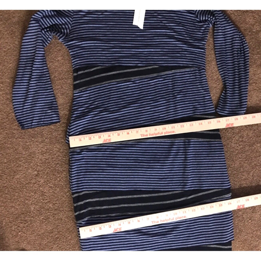 NWT Anthropologie Bailey 44 Beryl Bandage Dress XL Blue‎ Striped Jersey Layered - Picture 14 of 16